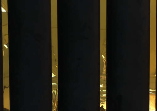 Holly Headboard Mirror Gold Velvet