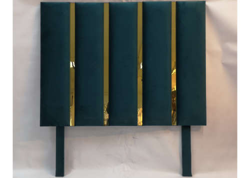 Holly Headboard Mirror Gold Velvet