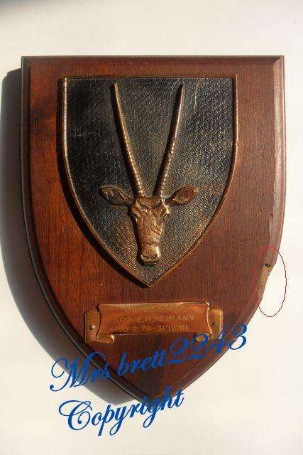 8 South African Infantry Battalion Plaque (8 SAI)~ Waarderingsblyk Vir Goeie Samewerking