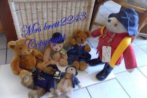 Collectible Teddy Bears ~ LOT of Paddington & Other Bears ~ LOOOOONEY R1 START