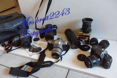 LOT Of Collectable Pentax Camera`s WITH Lenses, Bag & EXTRA Goodies~LOOONEY R1 START