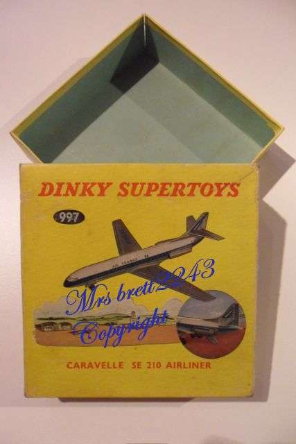 Original Dinky Supertoys Caravelle SE 210 Airliner BOX No 997~LOOONEY R1 START
