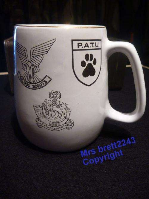 Rhodesian Beer Mug with Selous Scouts Emblem, P.A.T.U,Light Infantry and ...~ Have a peek