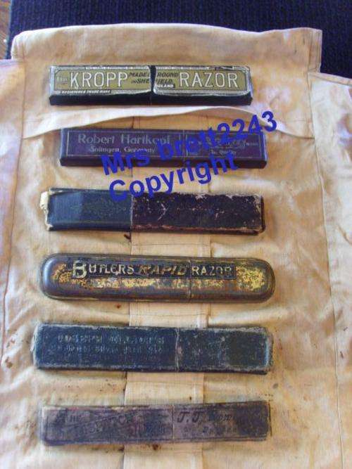 SET of 6 OLD Collectable Straight Razors~ KROPP, Butlers, Joseph Elliot`s,Robinson ~ STUNNING