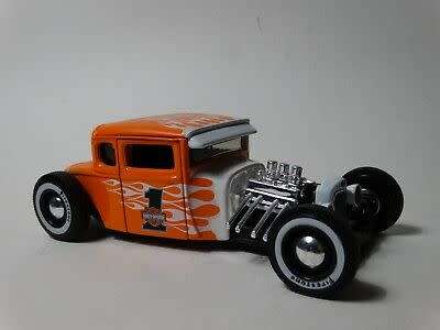 1929 Ford Model A Hot Rod Die-cast Car  Harley Davidson