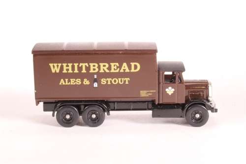 `Whitbread`, Tin Plate Brewery with accessories and Scammell 6-Wheel Box Van -