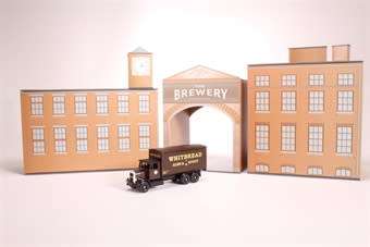 `Whitbread`, Tin Plate Brewery with accessories and Scammell 6-Wheel Box Van -