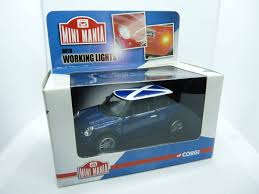 BMW Mini Cooper S in blue with St. Andrew`s flag (Scotland)