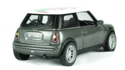 BMW Mini Cooper S in metallic grey with Welsh Dragon (Wales)