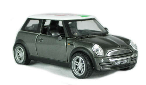 BMW Mini Cooper S in metallic grey with Welsh Dragon (Wales)