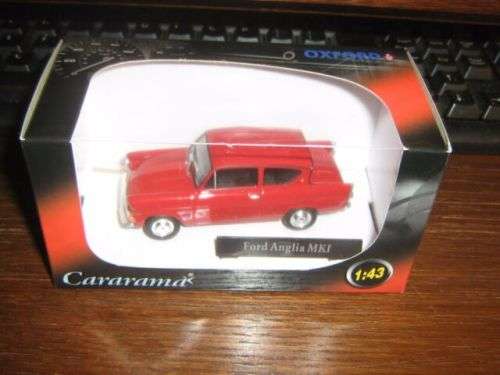 FORD ANGLIA MODEL CAR RED 1960`S 105E 2 DOOR SALOON
