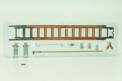 Ford Fire Truck 1938 Red with accessories and 24K coin