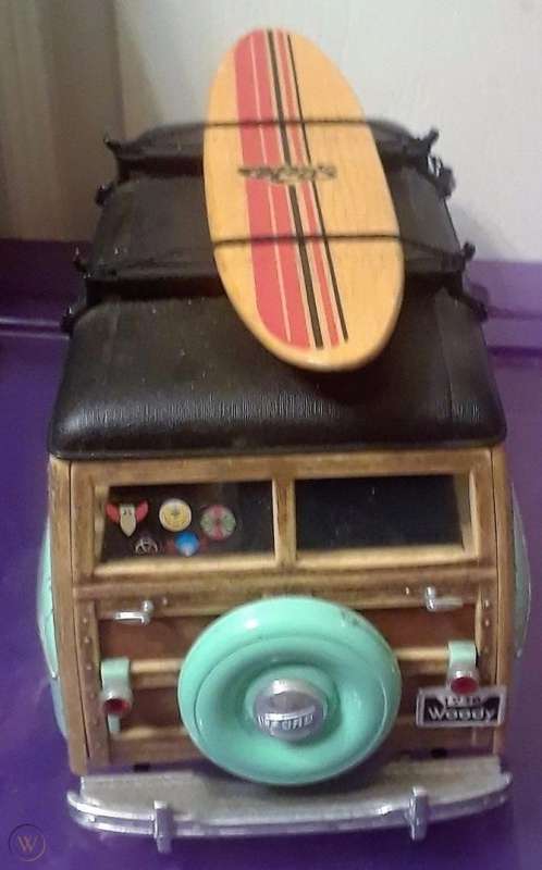 1948 Ford Woody with Surfboard.