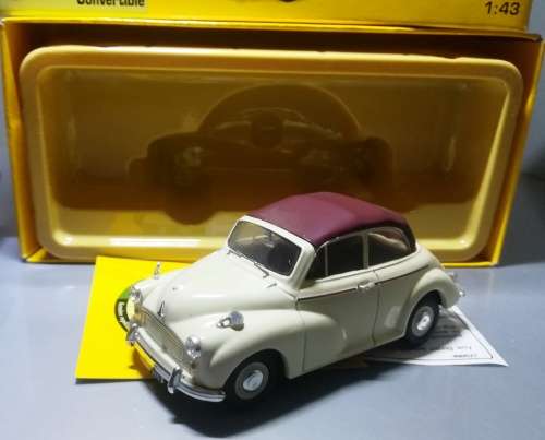Morris Minor Convertible in Cream and Maroon
