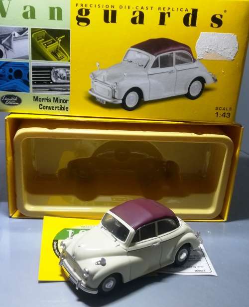 Morris Minor Convertible in Cream and Maroon