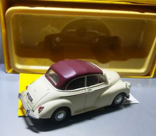 Morris Minor Convertible in Cream and Maroon