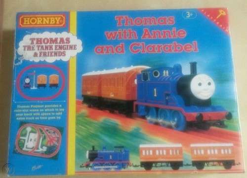 Thomas and Annie & Clarabel coaches clockwork trainset