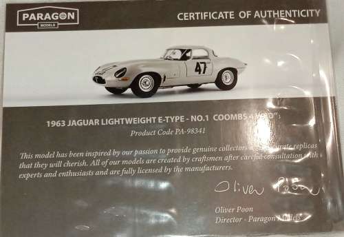 Jaguar E-Type Lightweight Coombs  4WP #47 Grey