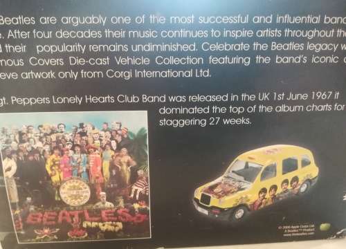 Beatles Sergeant Pepper,Album Cover Taxi Model