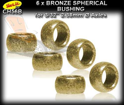 SLOT.IT AXLE BUSHES CH56B - Bronze Spherical Bushes