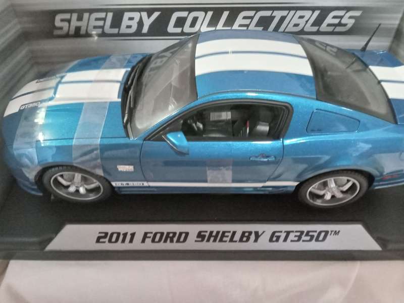Ford Shelby GT350 Blue with White Strips 2011