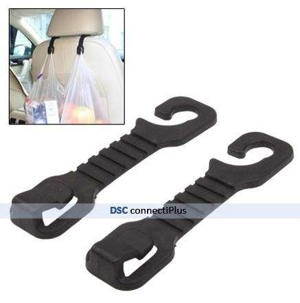 Car Auto Seat Back Bottle / Groceries Bag / Clothing Hook Holder (Black, 2 pcs)..!