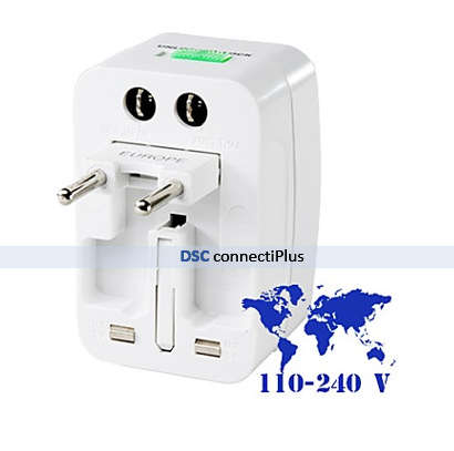 All-in-One Universal Travel Power Plug Adapter (White, For International Travel)..!