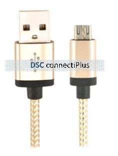 Luxurious Aluminum Metal Braided Mobile Phone Fast Charging Micro USB Data Cable (Gold/Black)..!