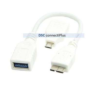Micro USB 3.0 OTG Host Flash Disk Cable with Micro USB Adapter (White)..!