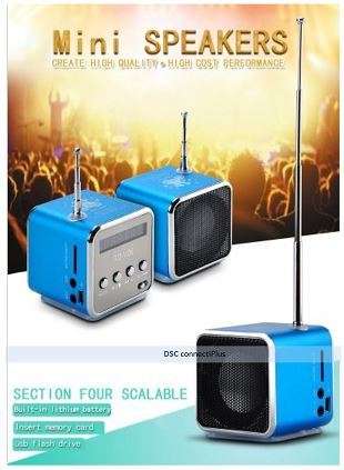 USB Micro SD Card Support Mini Speaker Music Player Portable FM Radio Stereo PC Mp3 (Black)..!