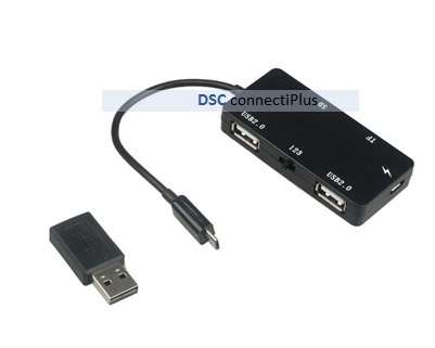 Micro USB OTG Charge HUB + Card Reader Adapter For Smartphone Tablet (Black)..!