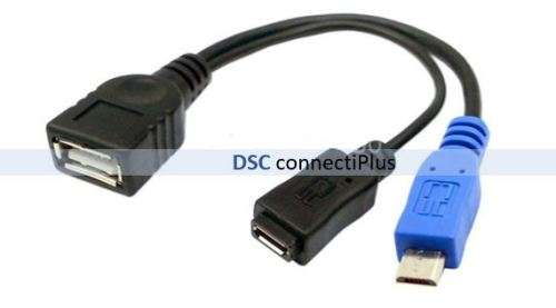 High Quality Micro USB Power Charging OTG Cable Connector for Smartphone Computer Tablet PC (Black)