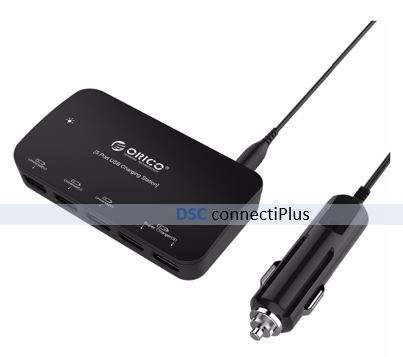 ORICO 5-Ports USB 36W Smart Car Fast Charger w/ 2x Rapid Charging Ports (Black)..!