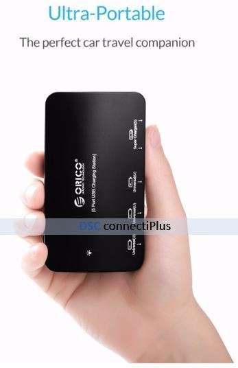 ORICO 5-Ports USB 36W Smart Car Fast Charger w/ 2x Rapid Charging Ports (Black)..!