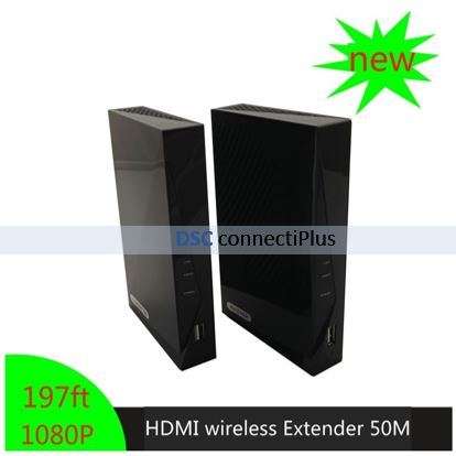 HD Video/Audio Signal Transmission System 50m HDMI Wireless Extender w/ USB & IR Remote Looping..!
