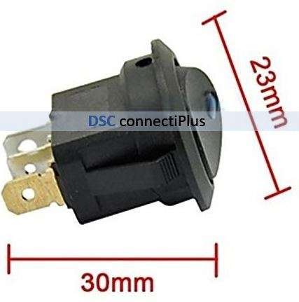 12V 16A Round LED Indicator 3 Pin On-Off SPST Toggle Switch for Car Boat Truck Trailer DIY (Black)