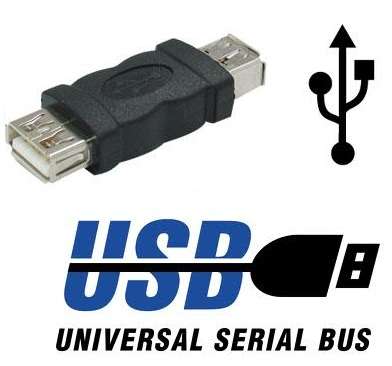 USB A Female to USB A Female Converter Adapter (Black)..!