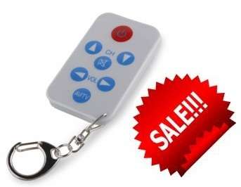 Super Mini Universal TV Remote Control with Keychain + Free Battery..!