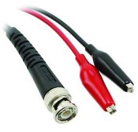 BNC to Crocodile Clamps Test Connection Cable - Red + Black (100cm)..!