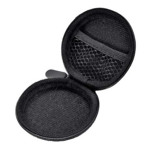 Water Resistant PU + EVA Storage Bag for Earphones / Ear Hook Headset (Black)..!
