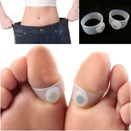 Slimming and Health Silicon Magnetic Toe Rings (Pair)..!