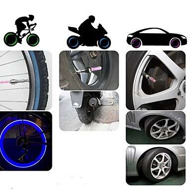 Motorcycle/Bicycle/Car/Vehicle LED Gas Nozzle Wheel Safety/Decorative Light (4-Pack)..!