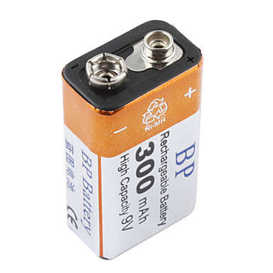 BP 9V 300mAh High Capacity Rechargeable Battery..!