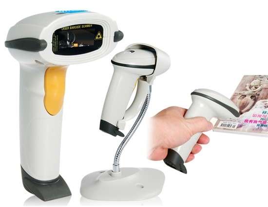 <ON PROMOTION> Handheld Auto Sense POS USB Barcode Scanner (White)..!