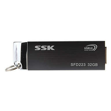 SSK 32GB Superb Aluminium Metal Finish Super-speed USB 3.0 Flash Drive w/ Keychain..!