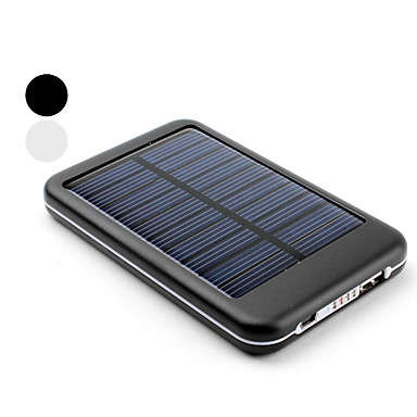 5000mAh Portable USB Solar Charger External Battery for iPhone, iPad, Cellphones (Black)..!