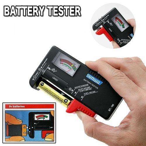Universal Variable Length Flexible Battery Tester AA, AAA, C, D, 9V (Black)..!