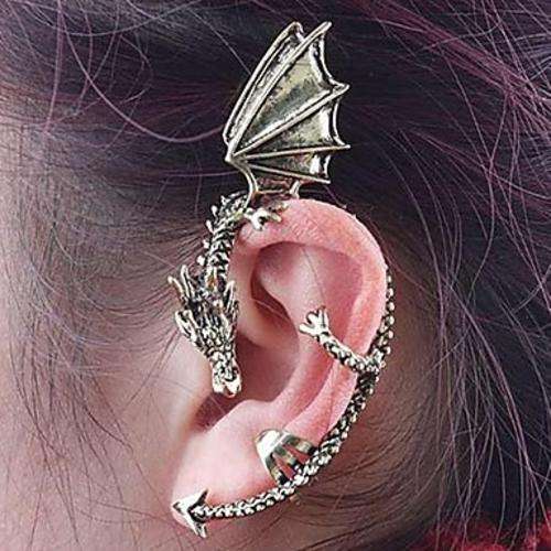 Vintage Punk Style Bronze Fly Dragon Left Ear Cuff (1pcs)..!