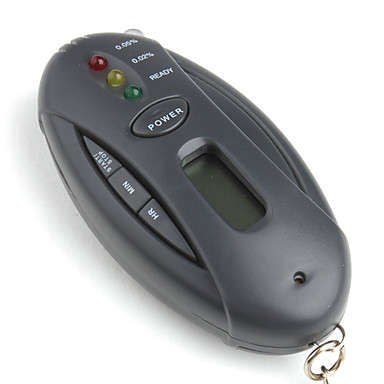 Alcohol Level Breathalyzer with Parking Timer and Flashlight + 3x FREE AAA Batteries (Black)..!