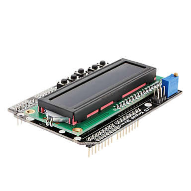 LCD 1602 Keypad Shield for Arduino White on Blue Screen Backlight - DIY, Development and Projects..!